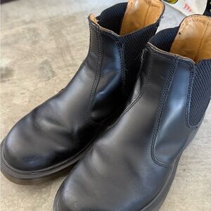 Black Leather Dr. Marten Chelsea Boots
